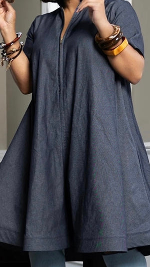 A Line Denim Dress