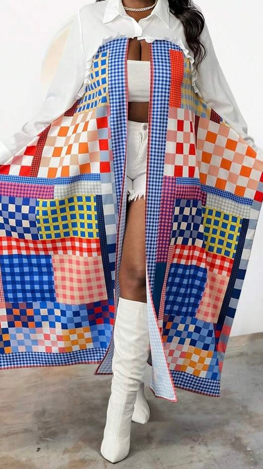 Plaid & Poise Kimono